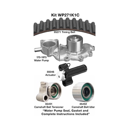 Dayco 95-04 Toyota 3.4L Water Pump Kit, Wp271K1C WP271K1C